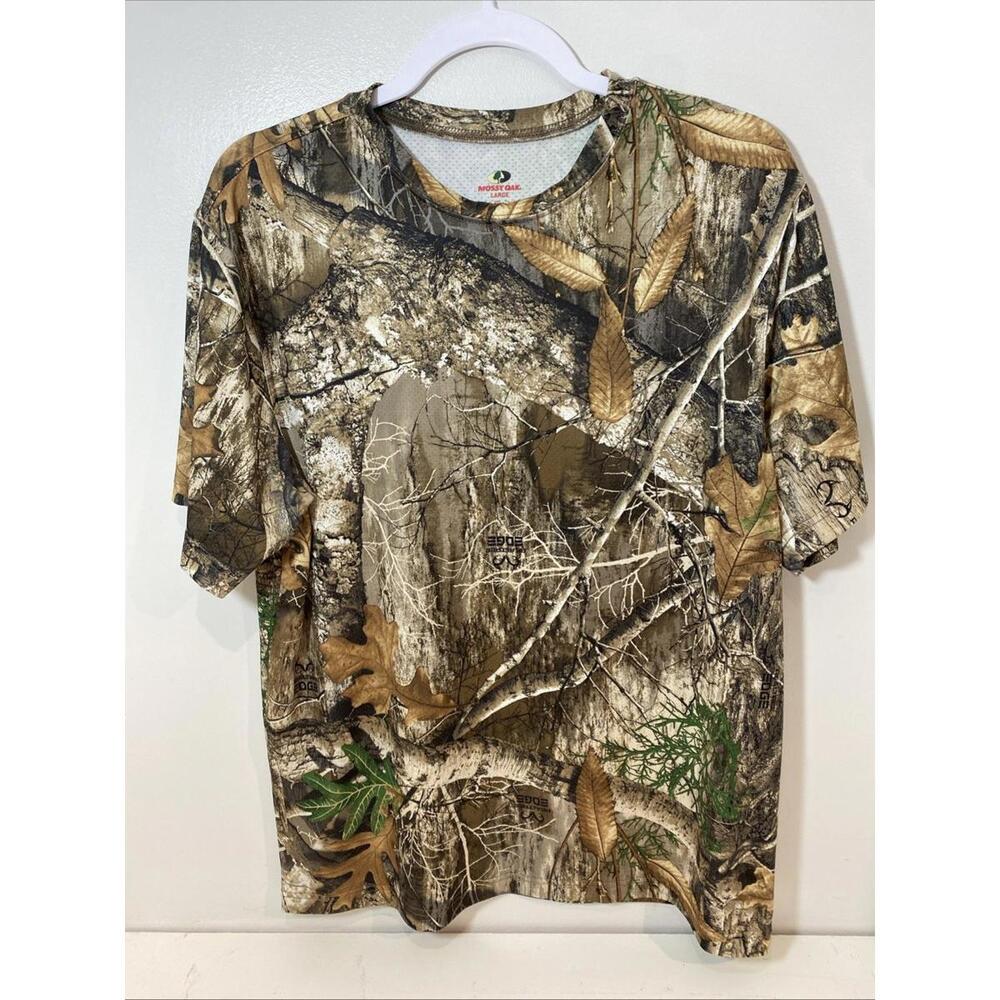 Mossy Oak Real tree Edge Breathable Camo T Shirt Large Hunting